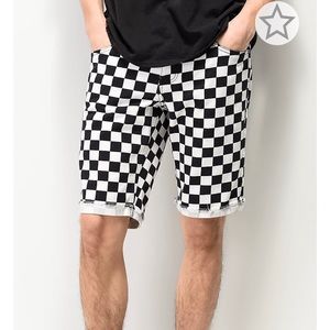 Empyre Albany Checker Denim Shorts